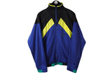 Vintage Puma Tracksuit XLarge blue yellow 90's full zip windbreaker retro style polyester jacket and pants