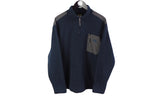 The North Face Fleece 1/4 Zip XLarge blue 00s authentic winter sweater outdoor style