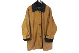 Vintage Burberrys Coat Women's XLarge brown button 90's luxury jacket with a lining retro style coat