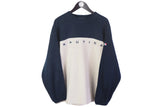 Vintage Nautica Fleece XLarge  made in Hong Kong big logo 90's crewneck sweatshirt winter yachting style
