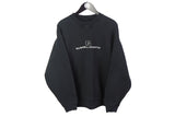 Vintage Russell Sweatshirt Large black big logo 90's crewneck embroidery print