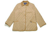 authentic AQUASCUTUM London quilted men's jacket silk SIZE M made in England plaid cotton lining retro autumn beige brown outfit vntg