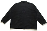 vintage VERSACE CLASSIC V2 men's heavy Jacket SIZE L big logo medusa black rare retro hipster trucker truck embroidery long sleeve 90s 80s