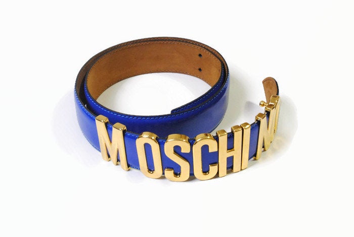 Authentic Rare Blue Moschino Belt Moschino Belts | The RealReal main image 4