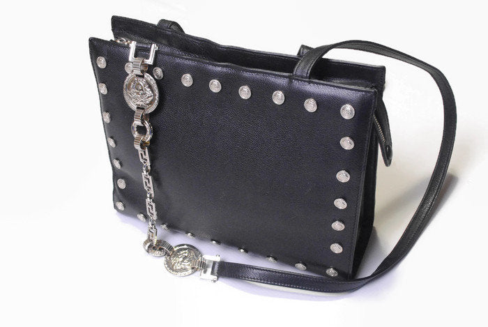 Rare Vintage Versace Handbag in Leather