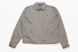 vintage RALPH LAUREN mens Size L harrington Jacket authentic gray small front logo rare retro casual style hipster large classic outfit neck