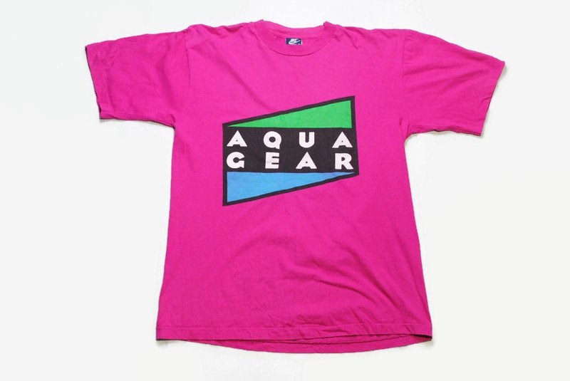 nike aqua gear Vintage Nike Aqua Gear T-Shirt Medium – dla dushy
