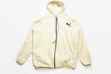 vintage PUMA mens beige Hoodie made in France 80s authentic rare retro sweat with hood Size M/L hipster rave sweatshirt 90s running athletic