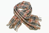 vintage BURBERRYS Scarf Nova Check Plaid brown made in England retro wool hipster casual luxury authentic navy blue beige 90's wear shawl