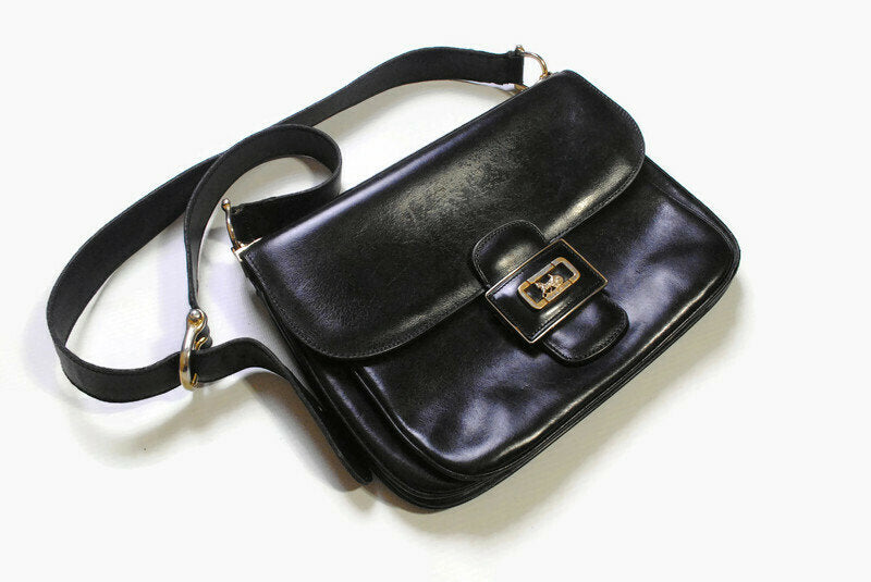 CELINE Starball Patent leather Backpack Black Vintage Old Celine
