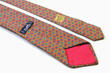 vintage HERMES mens 100% silk Tie made in France necktie 7456 HA retro rare beautiful pattern print geometric red luxury gift for men 90's