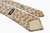 vintage HERMES mens beige 100% silk Tie made in France necktie 7698 OA retro rare beautiful animal pattern print horse luxury men's gift 90s