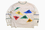 vintage CARLO COLUCCI authentic sweater knit wear knitted Size 52 rare retro men's clothing hipster 90s 80s acid jumper cardigan sweatshirt