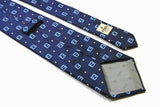 vintage FENDI Cravatte men's 100% silk Tie made in Italy necktie retro beautiful pattern print luxury gift for men blue monogram authentic