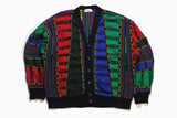 vintage CARLO COLUCCI authentic 3D Cardigan sweater knit wear knitted Size 52 rare retro men's clothing hipster 90s style jumper sweatshirt