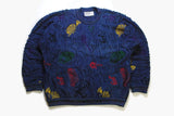 vintage COOGI BLUES 3D authentic sweater knit wear knitted Size XL cotton made in Australia retro clothing hipster 90s cardigan sweatshirt