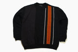 authentic CARLO COLUCCI sweater knit wear black orange Size L rare retro men's clothing hipster 90's jumper cardigan sweatshirt classic wear