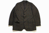 vintage HARRIS TWEED x The Crafters for Dunn authentic Blazer Jacket Pure new Wool retro style made in Britain 90's luxury button up men's