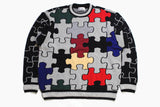vintage CARLO COLUCCI Puzzle Pattern authentic sweater knit wear knitted Size 54 rare retro men's 90s 80 made in Germany cardigan sweatshirt
