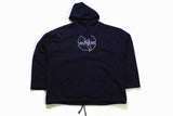 vintage WU TANG CLAN Hoodie navy blue Wu Wear Size xl authentic retro sweatshirt hip hop style outfit 90s gold n edge era Wu bat big logo