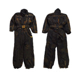 vintage MCM Munchen Ski Jumpsuit size 36 authentic ski suit Jacket Pants Coveralls 90's 80's retro embroidery logo white black winter warm