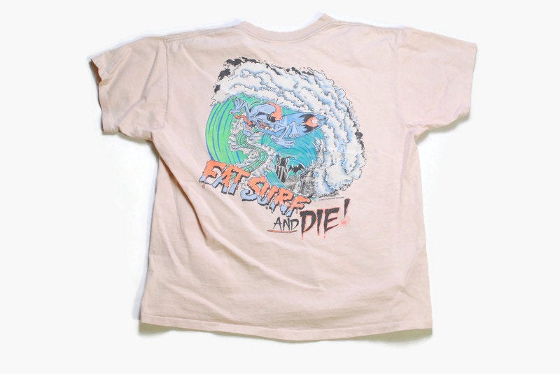 Vintage 1987 Surf Zoids Eat Surf And Die Sunshine Designs T-Shirt