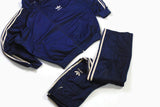 intage ADIDAS ORIGINALS tracksuit navy blue big logo Size M oversized retro hipster sport clothing rave 90s authentic men's unisex dark