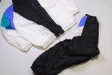 vintage NIKE track suit Size L oversized retro hipster sport clothing rave 90s 80s authentic men's white black athletic streetwear outfit