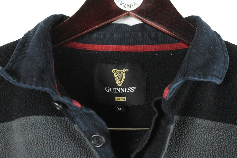 Vintage Guinness Fleece Rugby Shirt XLarge