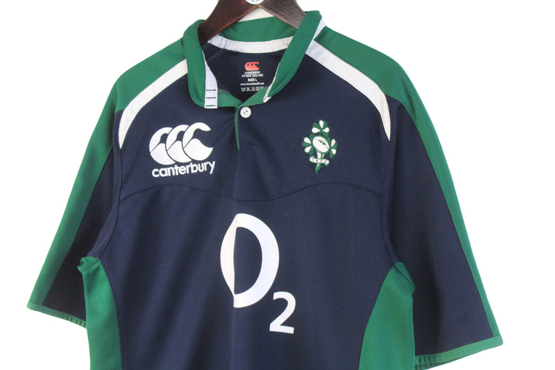 Vintage Ireland Rugby Union 2006/07 Canterbury Training Jersey Polo T-Shirt Large