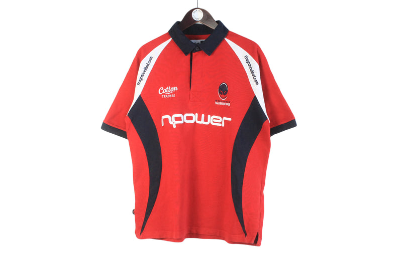 Vintage Worcester Warriors 2009/10 Cotton Traders Rugby T-Shirt Large