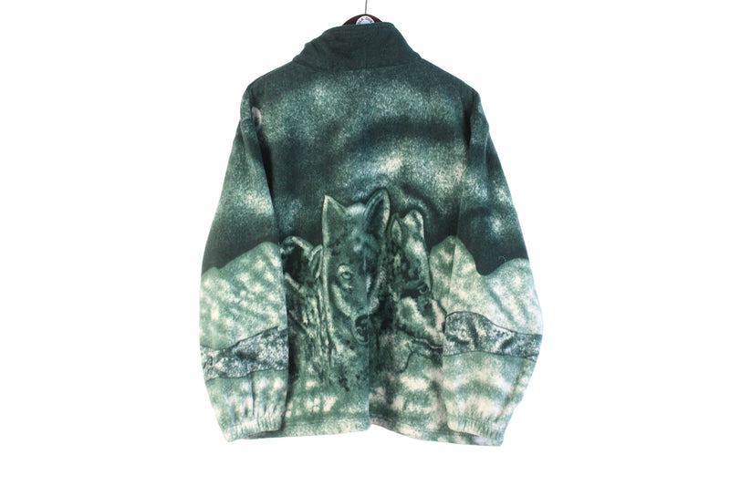 Vintage Wolf Fleece Full Zip Women's XLarge