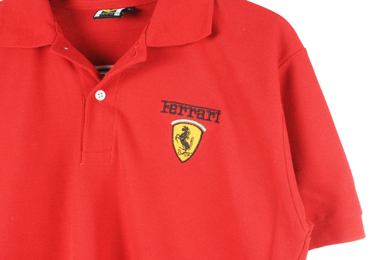 Vintage Ferrari Polo T-Shirt Large