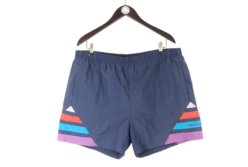 Vintage Adidas Swimming Shorts XLarge blue 90s retro style sport vibe summer shorts