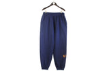 Vintage Nike Sweatpants Large / XLarge navy blue 90s retro track style sport pants 90s classic big logo