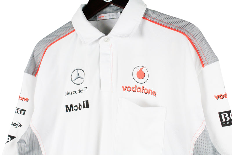 Vintage Vodafone McLaren Mercedes Polo T-Shirt XXLarge