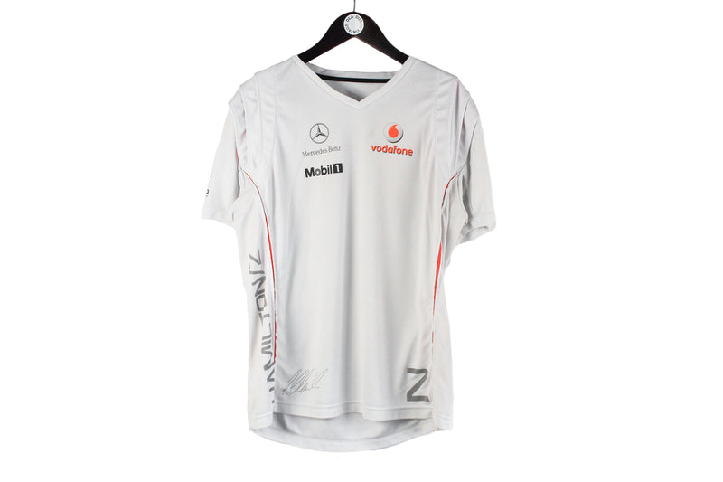 Vintage Mercedes Vodafone F1 Team Lewis Hamilton T-Shirt XLarge 00s authentic racing F1 top 2008 shirt
