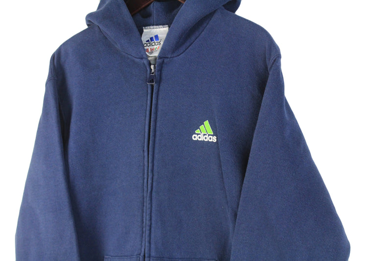 Vintage Adidas Hoodie Full Zip Women's Large