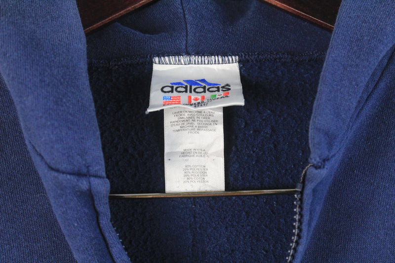 Vintage Adidas Hoodie Full Zip Women's Large