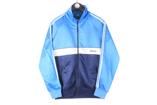 Vintage Adidas Track Jacket Small blue 80s made in West Germany retro sport style windbreaker jacket 