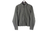 Vintage Jil Sander Shirt Women's 40 gray blouse full zip light wear jacket 90s retro style classic luxury shirt