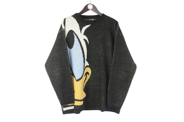 Vintage Donald Duck Sweater Medium big logo 90s retro crewneck sweatshirt disney mickey mouse 90s pullover
