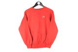 Vintage Puma Sweatshirt Women’s Small red small logo 80s retro crewneck jumper long sleeve sport style