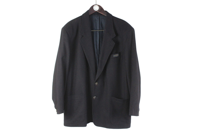 Vintage Paul & Shark Blazer XLarge navy blue wool 90s authentic made in Italy heavy jacket