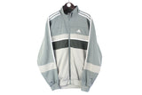 Vintage Adidas Tracksuit Large gray 90s retro sport style windbreaker track jacket and pants sport style 