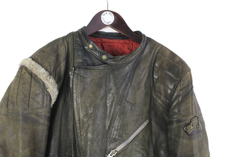Vintage Jacques Icek Leather Jacket Large