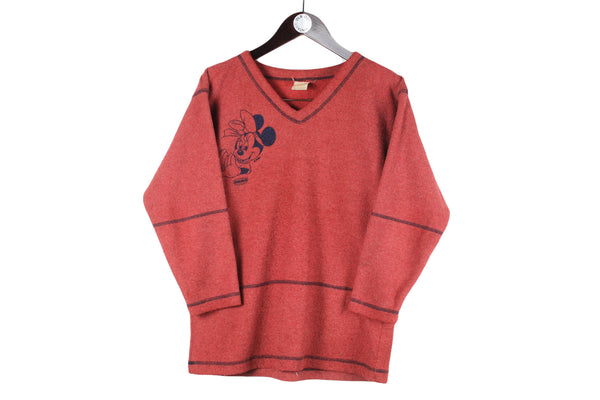 Vintage Minnie Mouse Fleece 3/4 Sleeve Women's Small