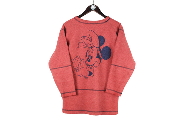 Vintage Minnie Mouse Fleece 3/4 Sleeve Women's Small