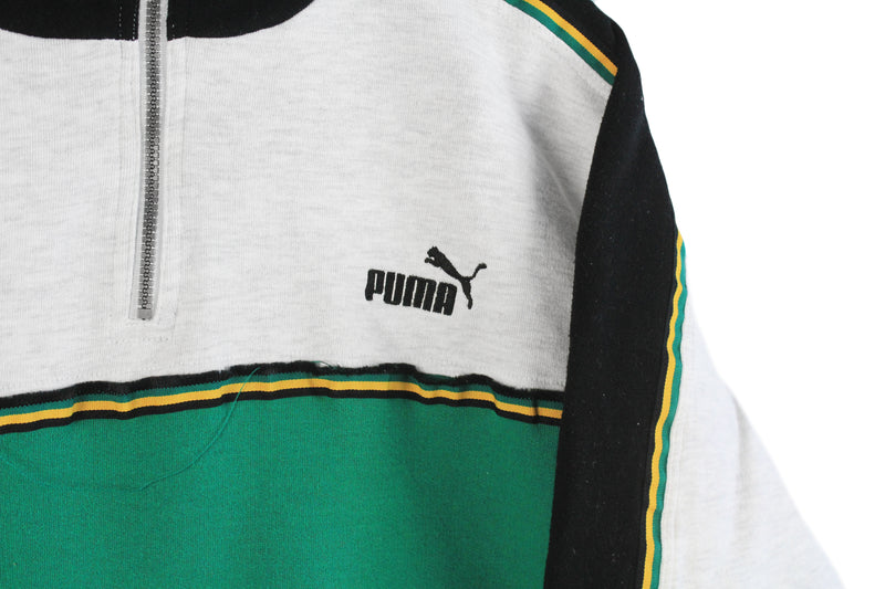 Vintage Puma Sweatshirt 1/4 Zip XXLarge