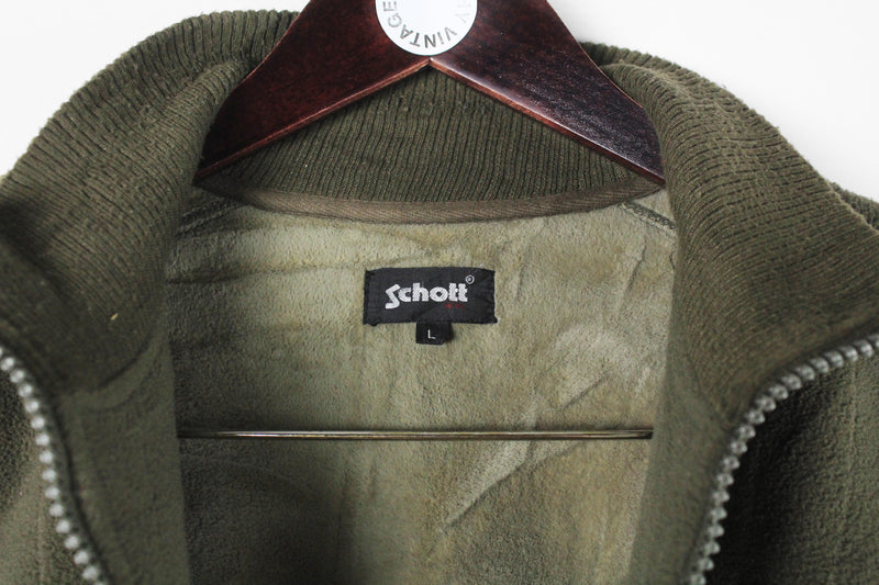 Vintage Schott Fleece Full Zip Large
